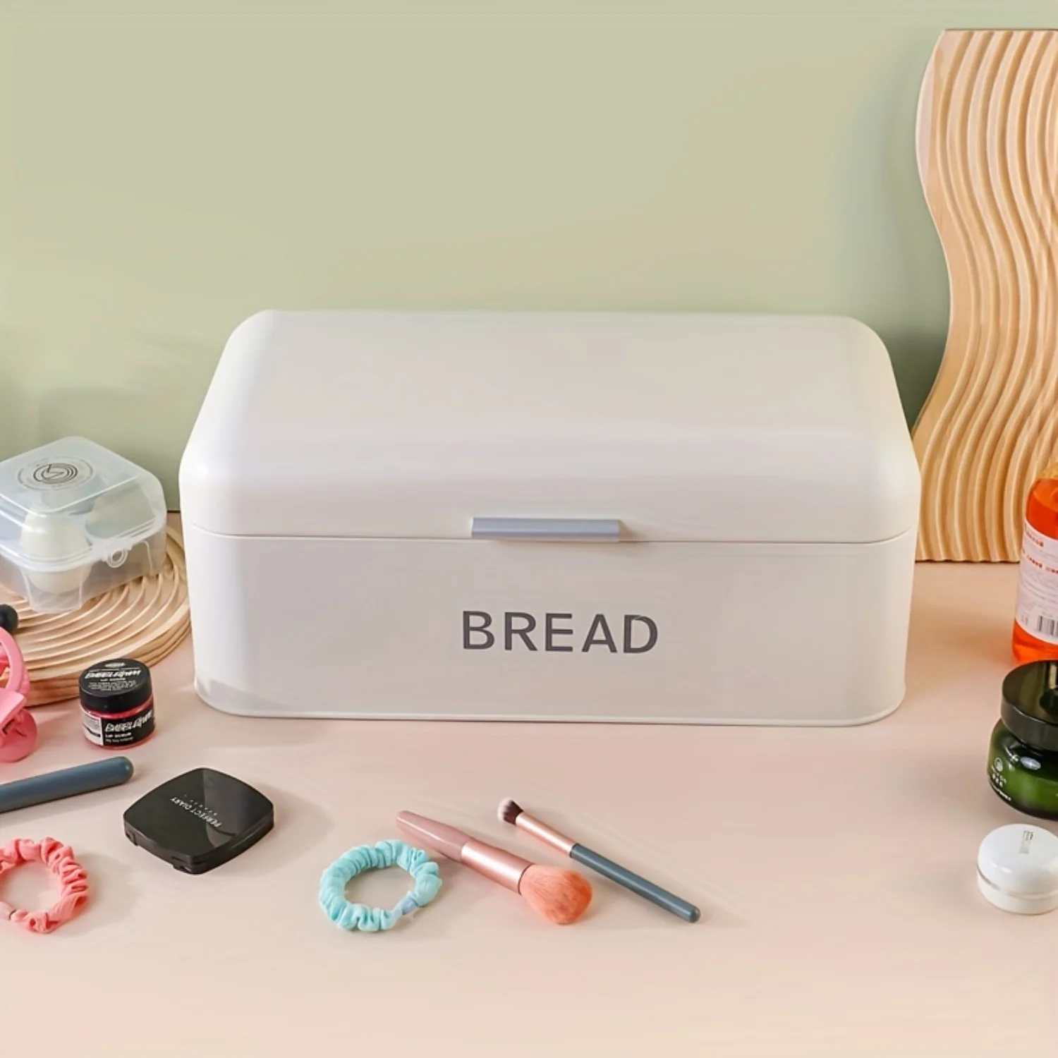 Железная хлебница в скандинавском стиле с откидной крышкой — большая