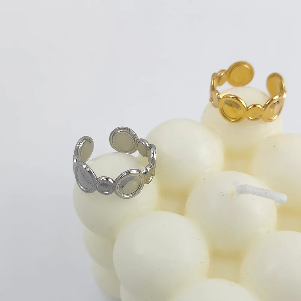 

Simple Geometric Round Women's Rings Stainless Steel Minimalist Open Finger Ring Mother Day Gift 2023 Trendy Jewelry