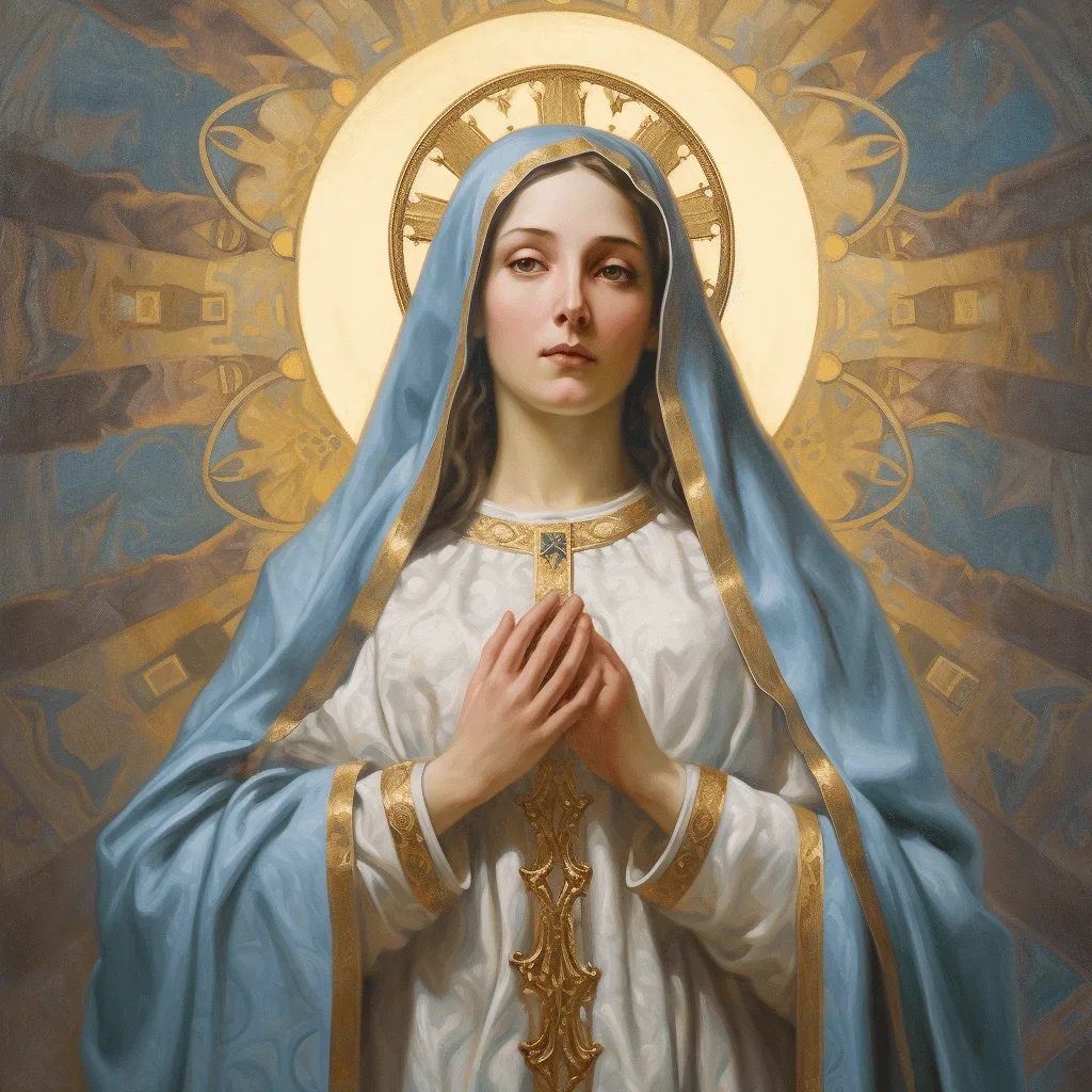 Monalt молитвенная Дева Мария Картина на холсте с рамкой христианские