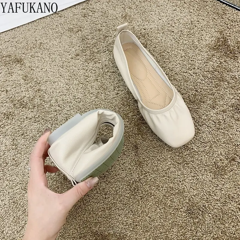 Foldable Ballet Flats Portable Prom Ballerina Flats 2023 New Lady Travel Driving Loafers Soft-Sole Comfort Casual Grandma Shoes