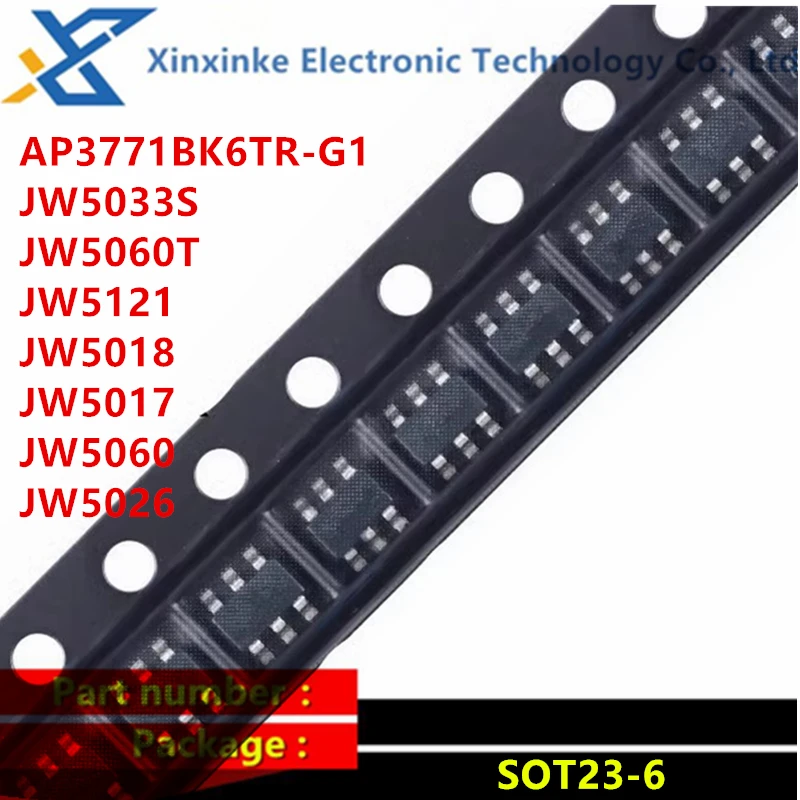 10 шт., JW5121, JW5033S, JW5033, JWHSJ, JW5018, JW5017, JW5060, JW5026, JW5060T, AP3771BK6TR-G1 GJJ, AP3771BK6TR, SOT23-6