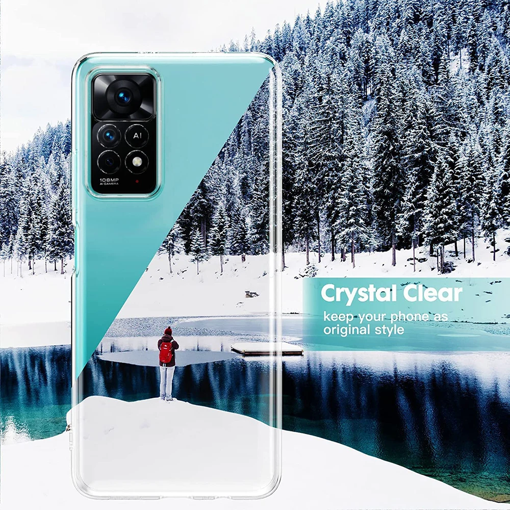 Ультратонкий прозрачный силиконовый мягкий чехол для Xiaomi Redmi Note 11 10 Pro 11S 10S 11T 10A 10C 9