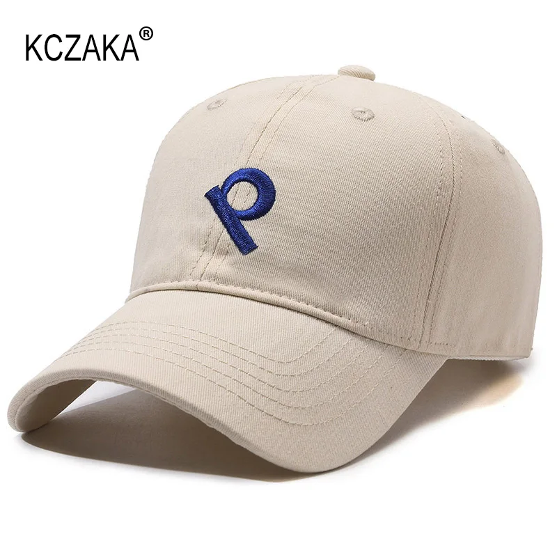 

Brand Mens Cotton Baseball Cap Spring Retro Letter P Embroidery Snapback Caps for Women Street Casual Soft Top Trucker Dad Hats