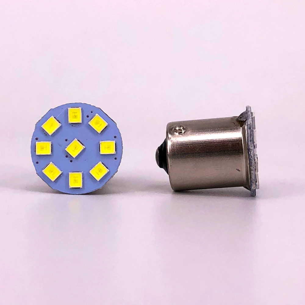 

200pcs 1156 BA15S P21W S25 7506 1619 Car Leds lights 9 SMD 2835 LED Rear Turn Signal Lamp Backup Light DC 12V