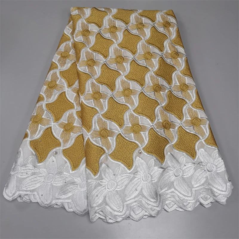 

High quality swiss voile lace cotton cloth 5 yards Nigerian lace fabric embroidery