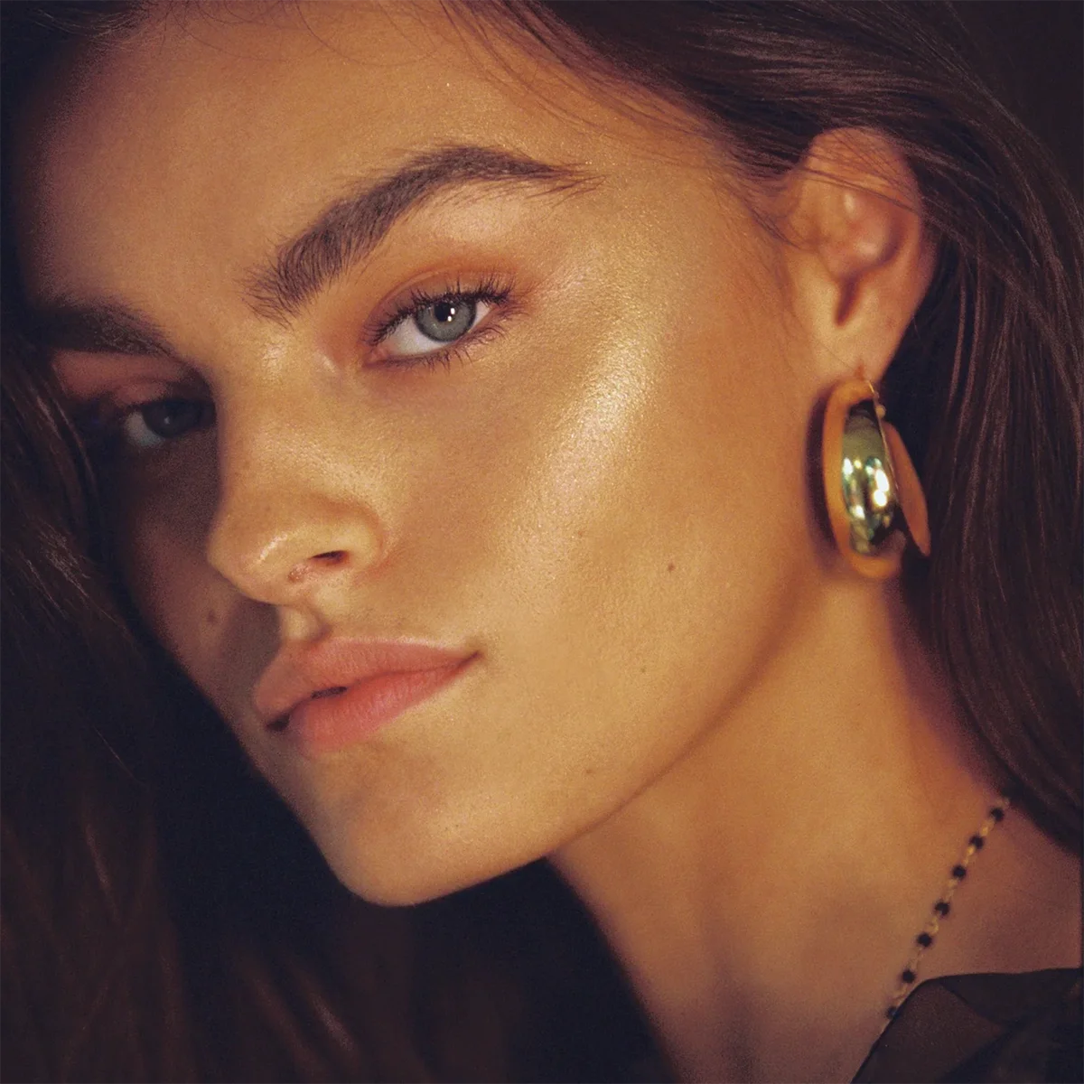 Женские простые полированные серьги Uworld из нержавеющей стали в форме буквы C с