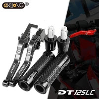 dt125lc logo motorcycle aluminum brake clutch levers handlebar hand grips ends for yamaha dt125 lc 1985 1986 1987 1988 1989