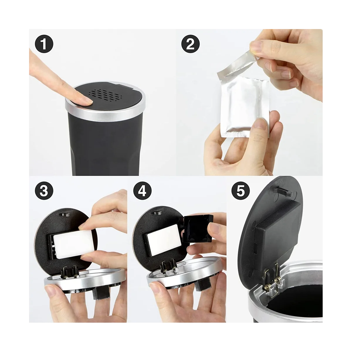 Автомобильный мусорный бак автомобильный с крышкой для ароматерапии мини