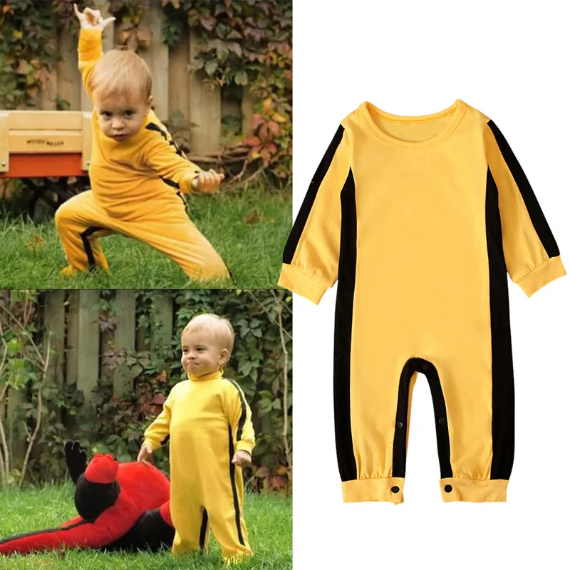 

Kungfu 1-3Y Baby Rompers One-piece Suit Long Sleeves Cotton At-home Wear Sleepwear Cute Infant Clothing Clothes Cosplay Costume
