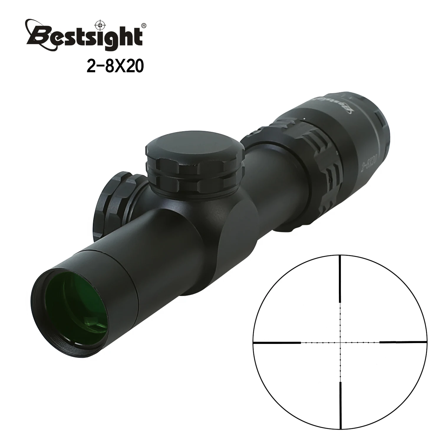 2-8x20 Tactical Riflescope Hunting scope Mil Dot Illumination Reticle Sight Rifle Scope Sniper Hunting Scopes airsoft accessori