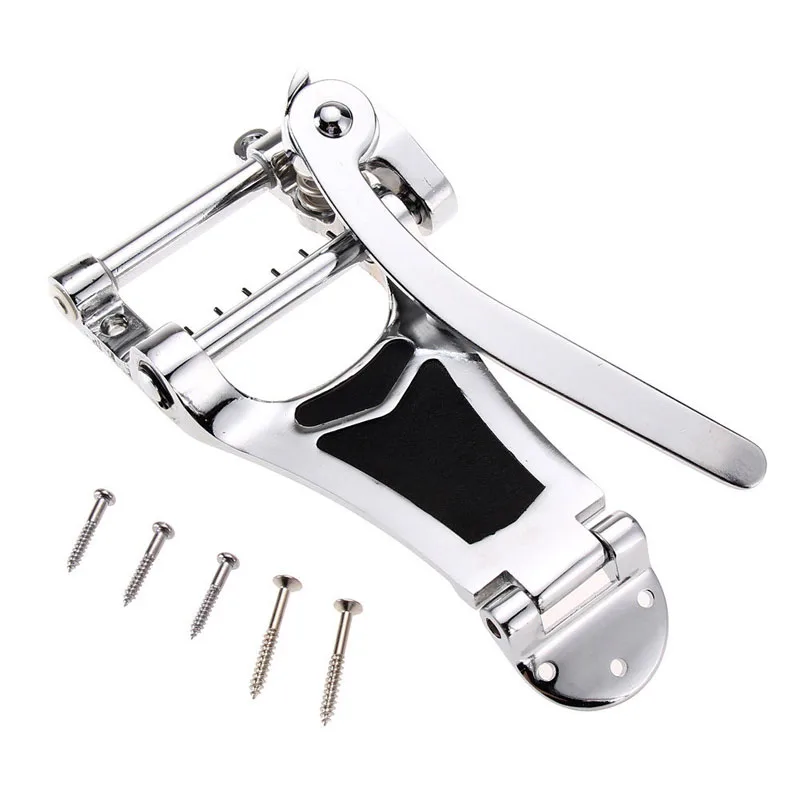 

Guitar Vibrato Tremolo Bridge Tailpiece for LP Actop Chrome Hollowbody