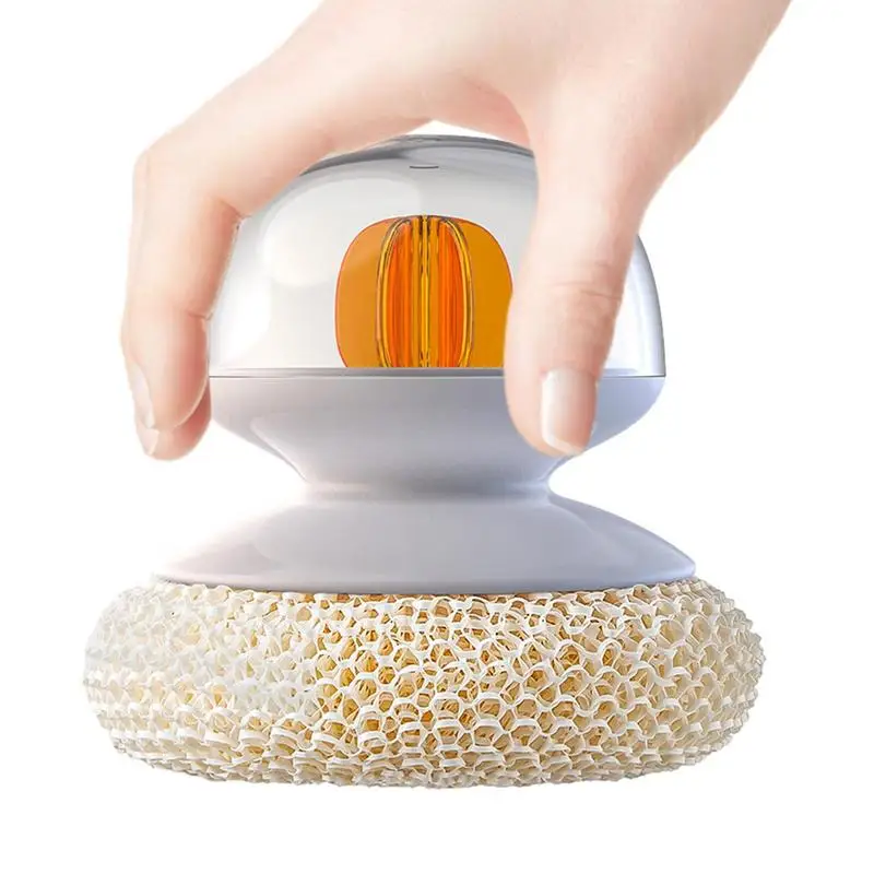 

Dish Scrubber With Soap Dispenser Dish Brush With Soap Dispenser Wire Ball Soap Dispenser Brush For Kitchen Suitable For Kitchen