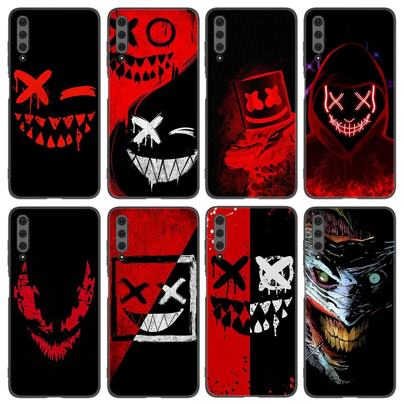 Deadly Evil Smile Phone Case For Huawei Honor 7A 8A 9X 20 Pro 10X Lite 7S 8C 8S 8X 9A 9C 10i 20E 20i 20S 30i Soft Black Cover