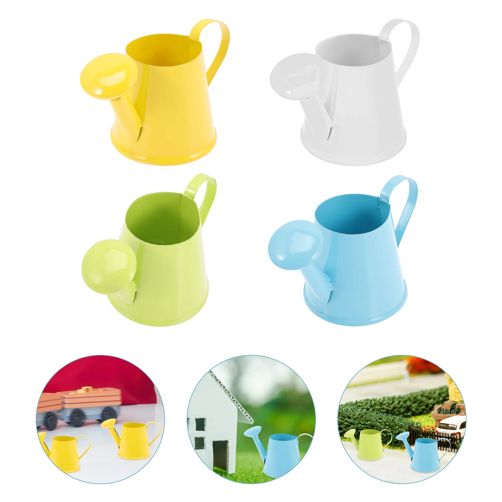 

Watering Canpot Garden Mini Miniature Kids Flower Small Metal Kettle Plantbottlemicro Wtering House Accessories Tin Crafts