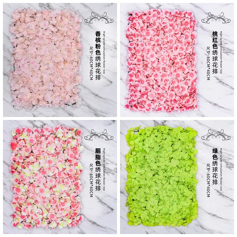 

40x60cm Creative Artificial Flower Rose Flower Wall Artificial Plants Background Wall Christmas Wedding Silk Modern Decoration