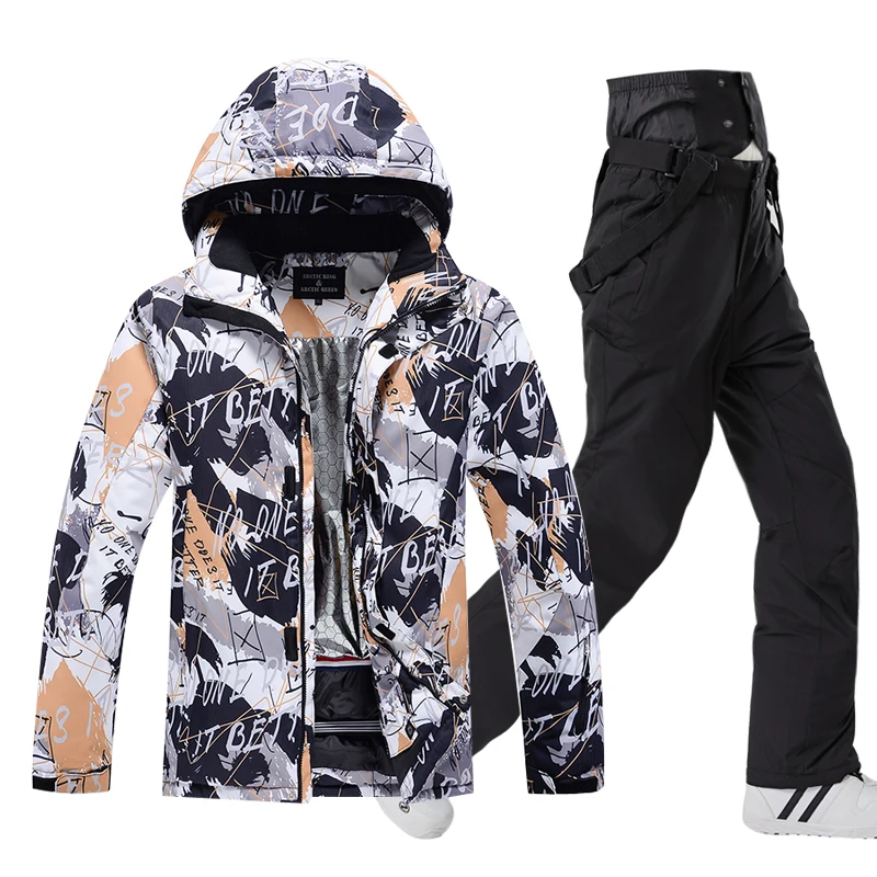 New Ski Suit Men Winter Thermal Waterproof Windproof Snow Jacket and Pants Outdoor Snowboard Wear Set Overalls for Male