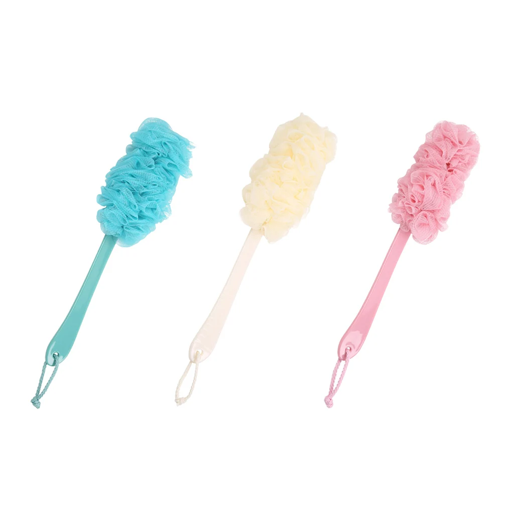 

Bath Back Scrubber Adult Exfoliating Skin Shower Brush with Lanyard Rubbing Massage Foaming Massager Foamer Home Blue