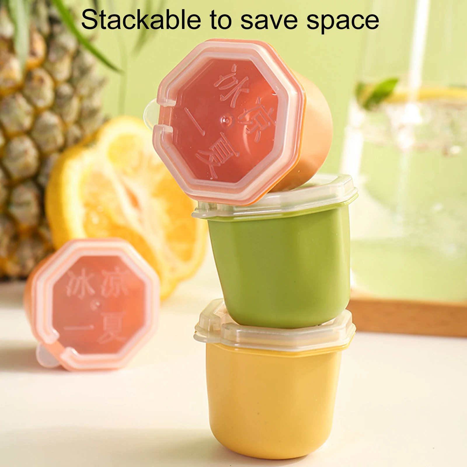 

Mini Ice Cube Maker Square Ice Hockey Mold with Spoon Jelly Pudding Yogurt Ice Cube Tray Box Ice Cream Maker Tool Kitchen Gadget