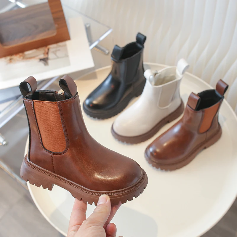 Детские Ботинки Martin новая кожаная обувь для мальчиков и девочек модные детские