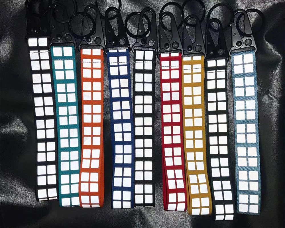 Светоотражающие брелоки с высокой видимостью, темно-серый материал для фотоэлементов, 2,5 см, для ночных прогулок, спорта, бега