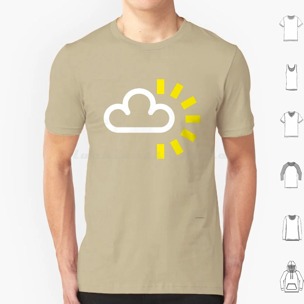 Футболка большого размера с прогнозом погоды и солнечными интервалами 100% хлопок