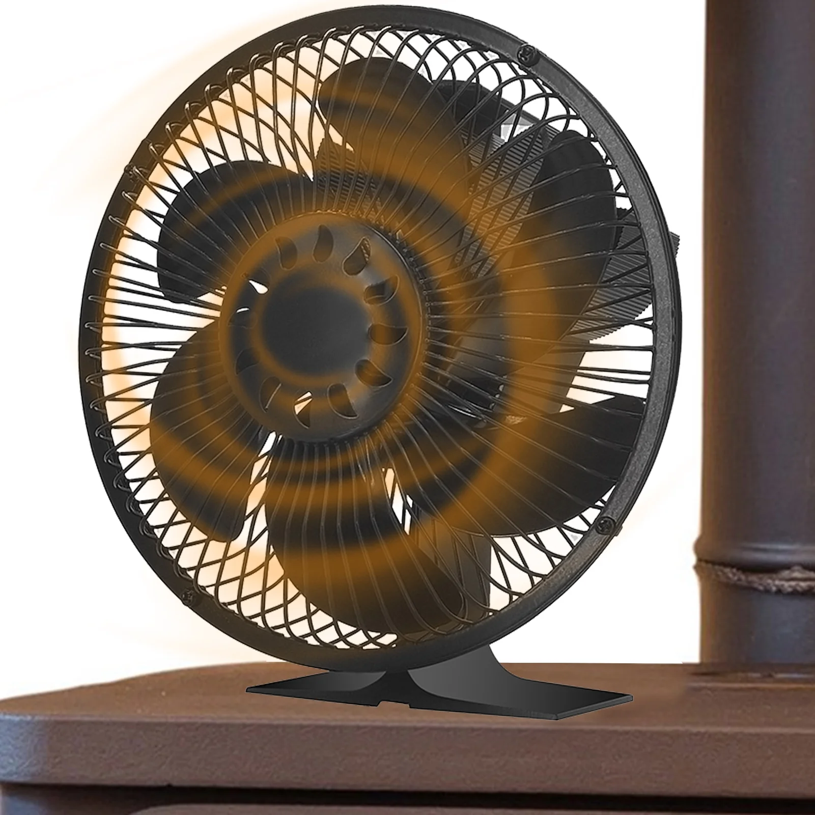 

Вентилятор для камина вентилятор для деревянной плиты с 6 лезвиями и крышкой, вентилятор для деревянной плиты с крышкой для деревянной/дере...