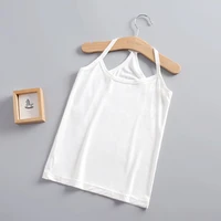 3 8 years old girls modal y vest slim base solid color suspenders whitepinkgray