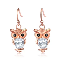 wangaiyao new fashion temperament all match simple ladies animal series earrings earrings female small fresh owl birthday annive
