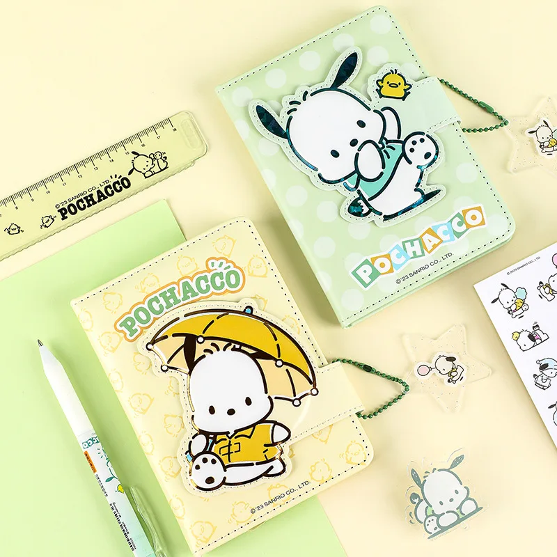 

Sanrio Ins 96 Pages Anime Cartoons A6 Kawaii Pachacco Leather Bound Magnetic Buckle Ledger Sweet and Cute Writing Smooth Diary