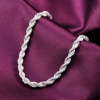 hot selling 4mm twisted rope bracelets women fashion jewelry lady wedding party gifts charm trend bracelets high quality