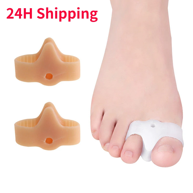 

1 Pair of Upgraded Double Ring Hallux Valgus Overlap Toe Separator SEBS Toe Separator Toe Cover Foot Tool Toe Corrector Toe