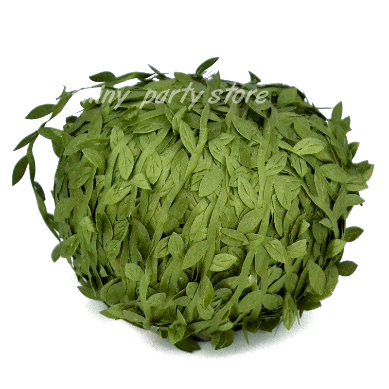 

Искусственные зеленые шелковые листья 10 м