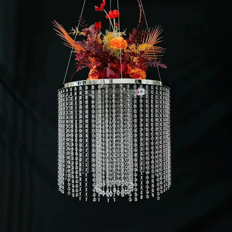 Роскошная башня для торта из нержавеющей стали подвесная люстра с подставкой