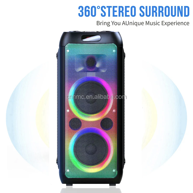 

High Quality 50W Portable Wireless Led Wireless Stereo Bluetooth Big Speaker Outdoor Party Active Speaker Support Microphone USB