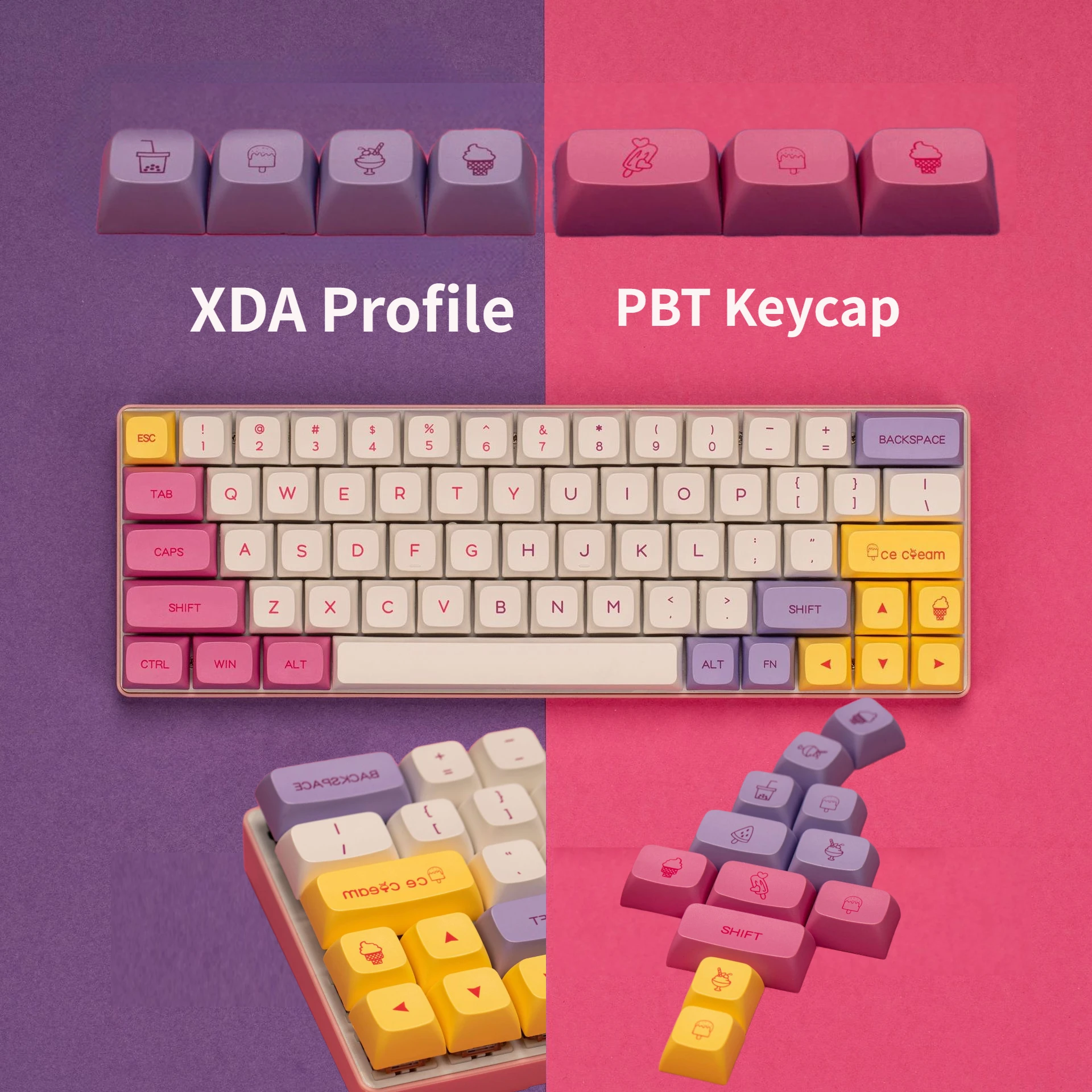 

126 клавиш PBT японский/Английский XDA профиль краситель Sub Keycap для Cherry Gateron MX переключатели пользовательская Механическая игровая клавиатура