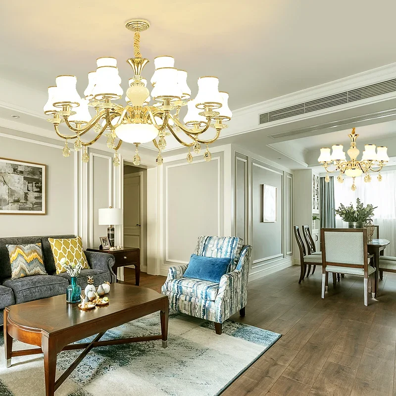 Европейская Современная Минималистичная домашняя хрустальная люстра для