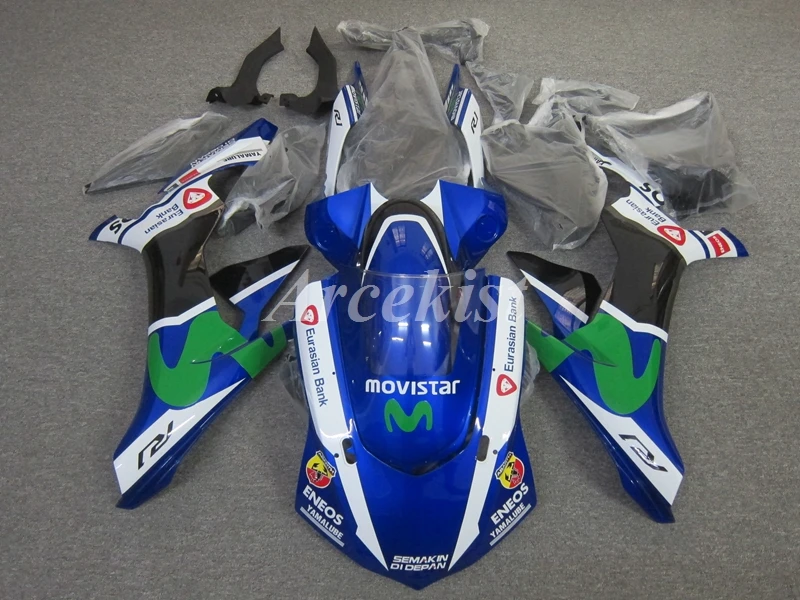 

Стильный новый комплект обтекателей для мотоцикла из АБС, подходит для YAMAHA YZF- R1 15 16 17 18 19 2015 2016 2017 2018 2019, кузов под заказ, синий