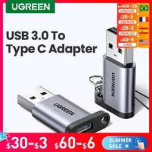 Ugreen USB Type C Adapter USB 3.0 Male to USB 3.1 Type C Female USB C Adapter for PC Laptop Samsung Huawei Earphone USB Adapter