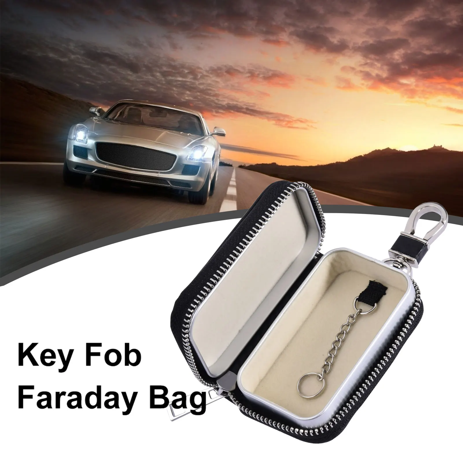 

Faraday Bag Anti Theft RFID Key Fob Security Box Signal Blocking Pouch For Car Key Fob Bag Key Fob Protector Pouch 10x6.5x3cm