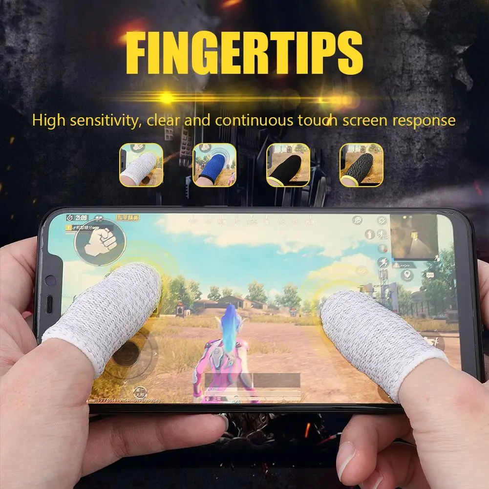 

Игровой контроллер с защитой от пота, Игровые перчатки, дышащие накладки на Пальцы для мобильных игр, накладки на пальцы для сенсорных экран...