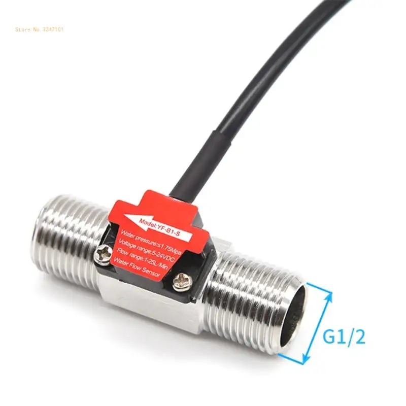 Счетчик жидкости 1-25 л/мин датчик расхода DN15 расходомер из нержавеющей стали воды