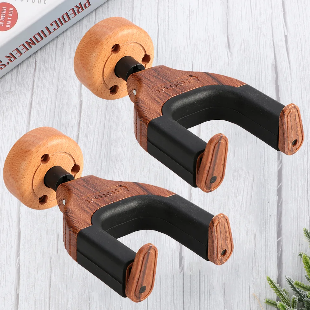 

Настенная вешалка для гитары 2 шт., резиновые вешалки для гитары, профессиональная вешалка, деревянный держатель с крючком, настенная подставка для бас-гитары, музыки