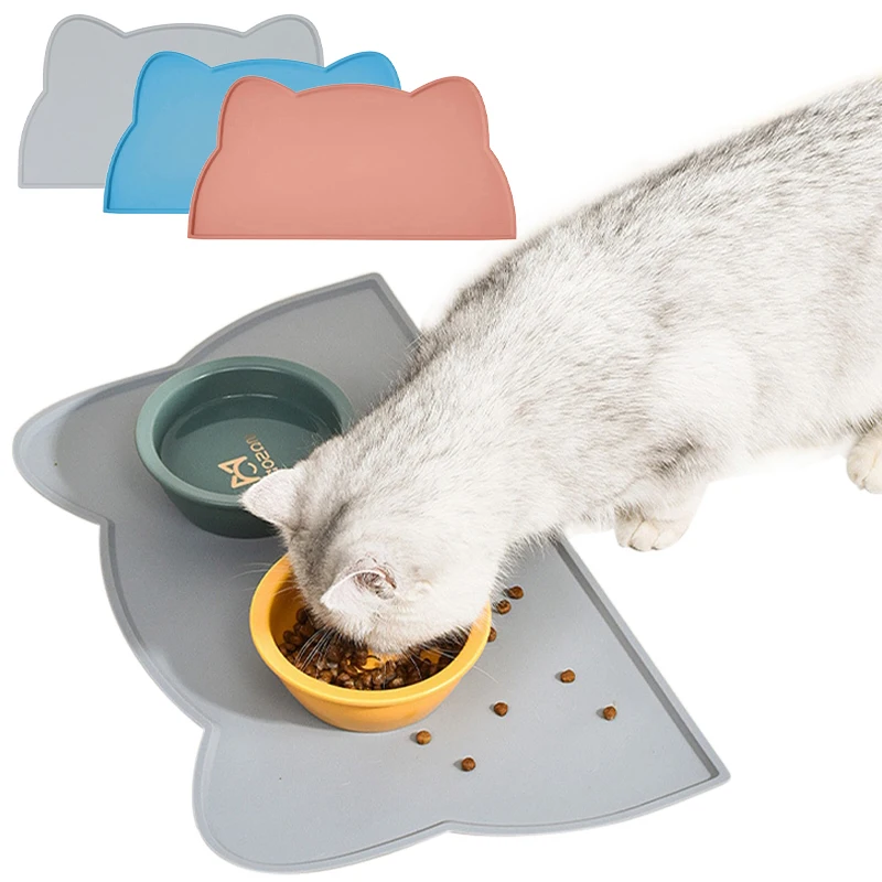 

Waterproof Pet Food Mat Cat Shape Silicone Feeding Mat Washable Pet Eating Mat Pet Food Mat Dog Feeder Supplies Kedi Malzemeleri