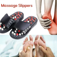 1 pair foot massage slippers acupuncture therapy massager shoes for foot acupoint activating reflexology feet massageador sandal