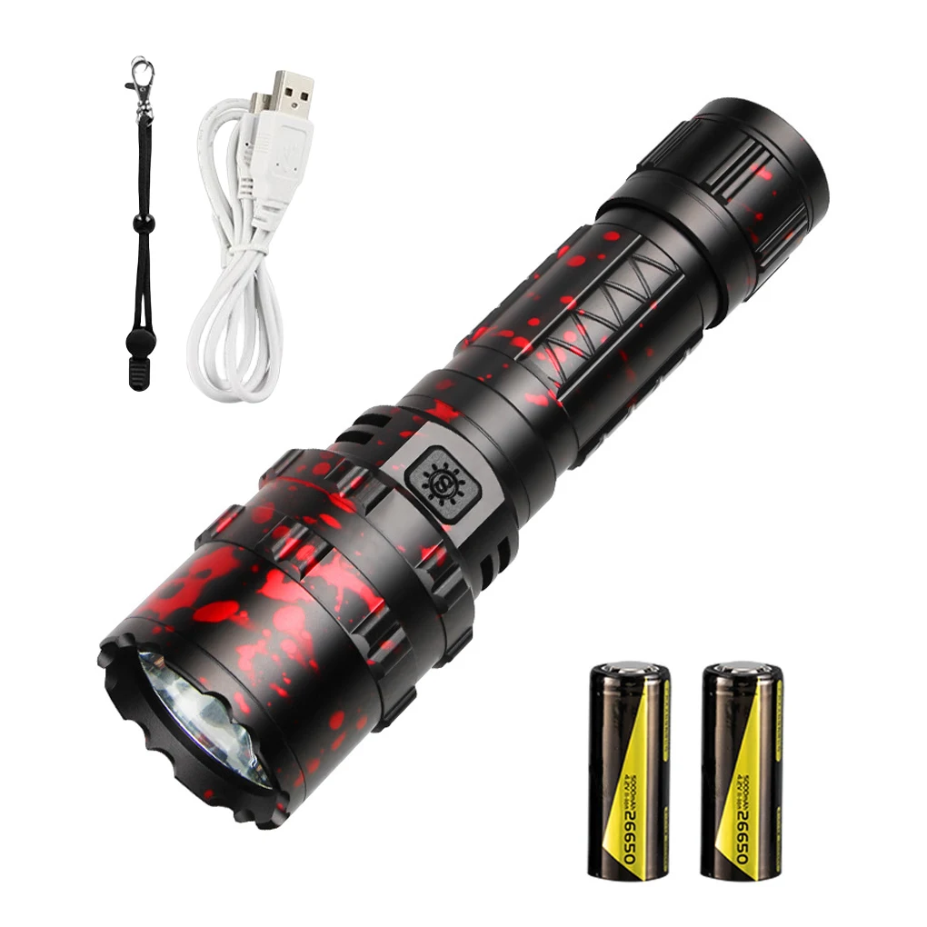 

Aluminum Alloy Flashlight Portable 5 Modes Powerful Dimmable Torch Outdoor Camping Lamp for Backpacking Night Fishing