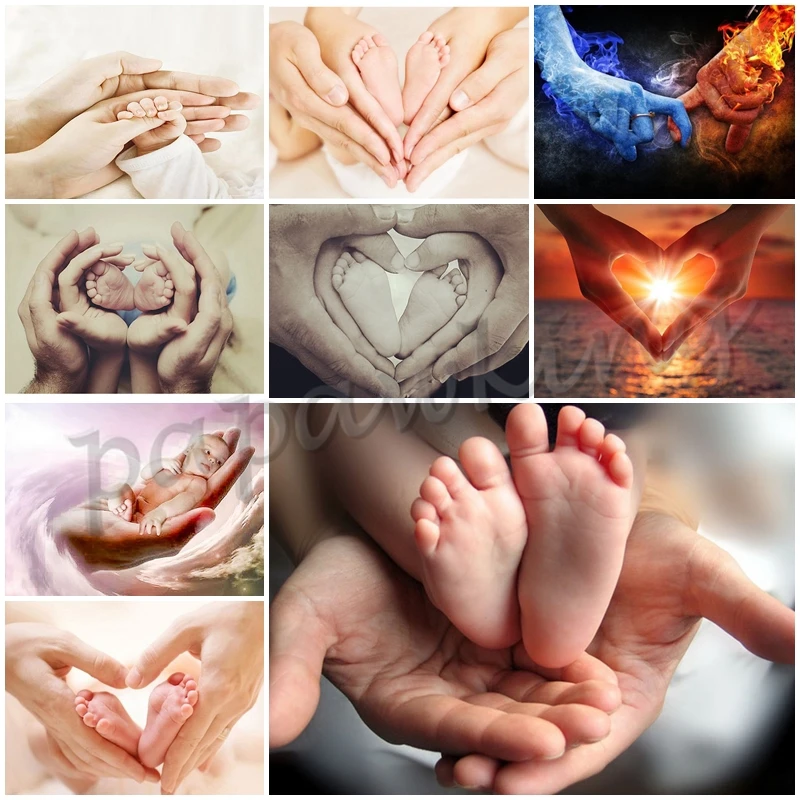 

5D Diamond Painting Newborn Baby Mosaic Diamond Embroidery Anniversary Full Square Rhinestone Cross Stitch Kit Handmade Art Gift