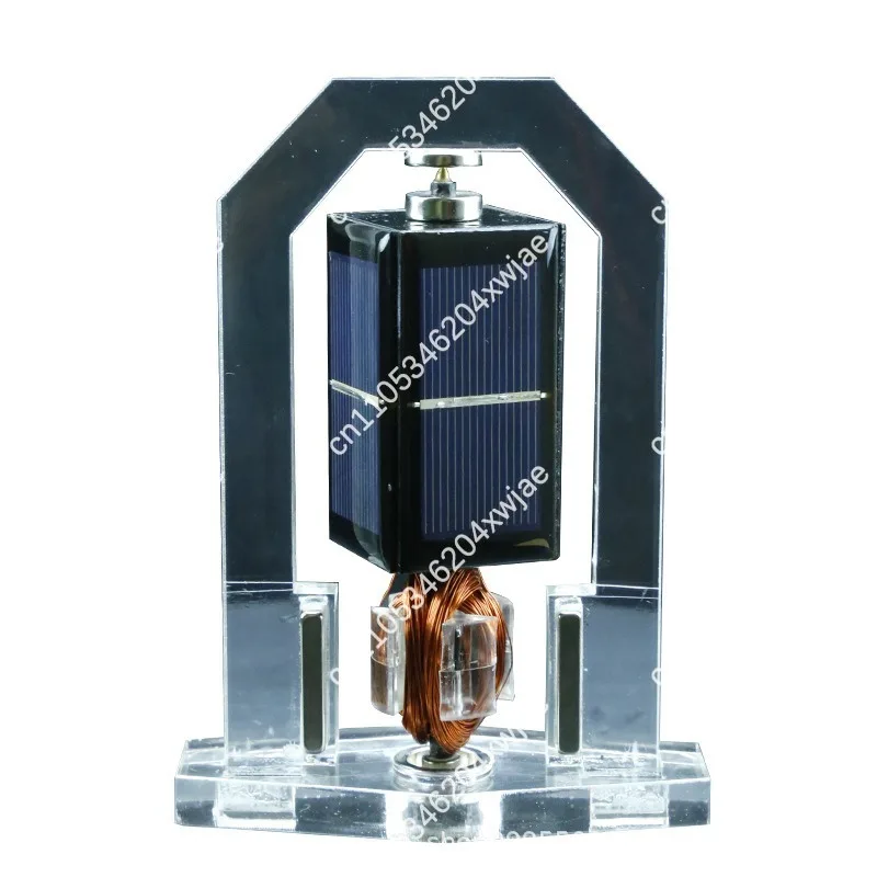 Фото Магнитная левитирующая солнечная игрушка Mendocino Motor: вертикально вращающаяся образовательная научная модель для изучения физики, подарок для рабочего стола №3
