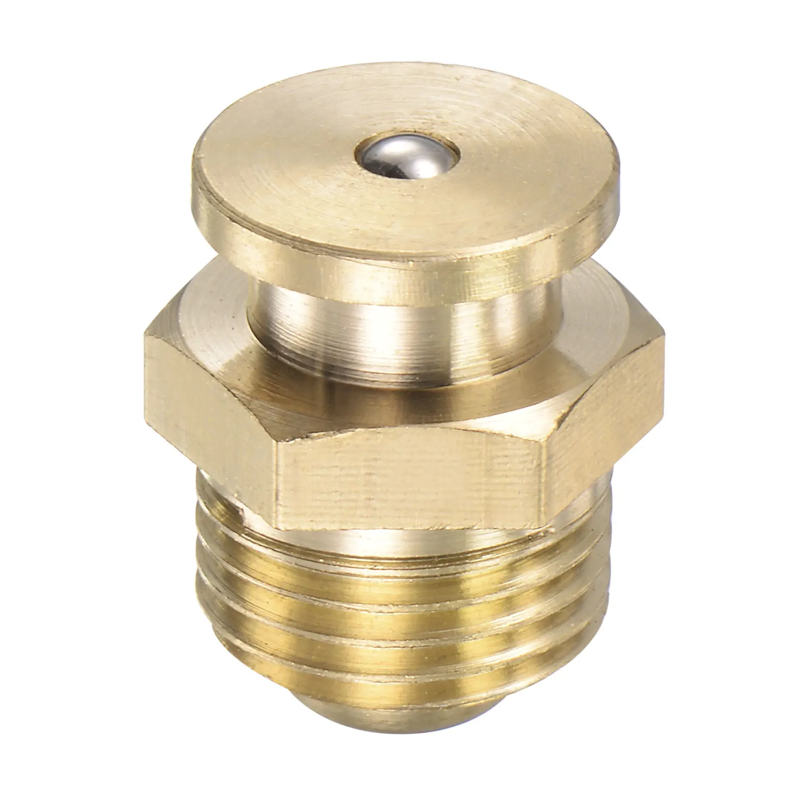 

Uxcell Brass Push Button Grease Oil Cup M16x1.5 Male Thread 0.63" Diameter Ball Oiler for Lubrication System