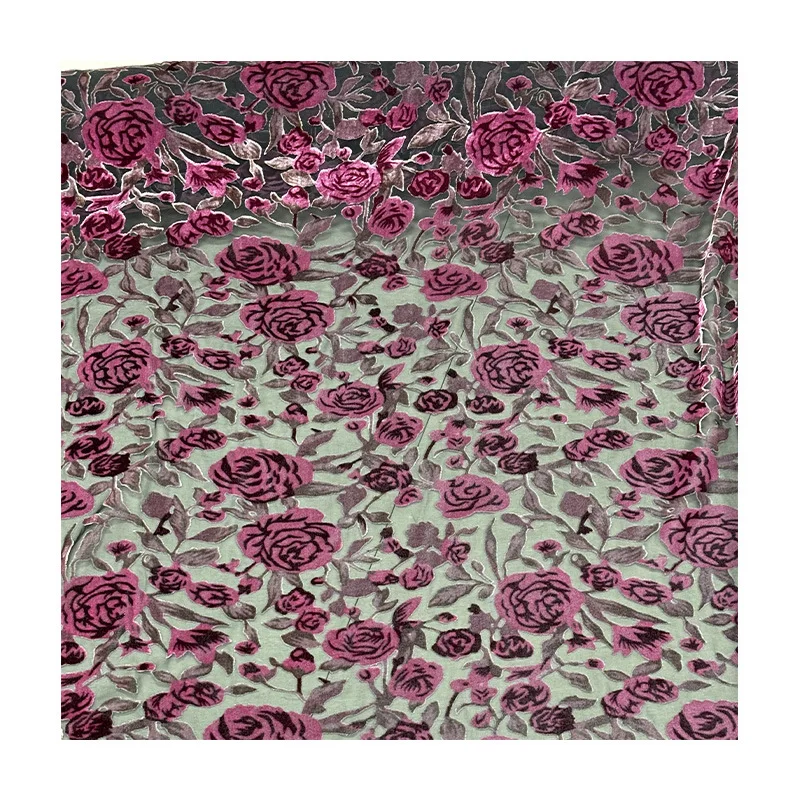 Тканая бархатная парча с липким принтом ночная рубашка платье Cheongsam ткань