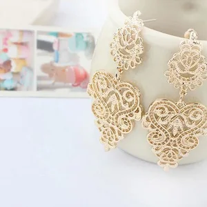 Fashion Ladies Gold Style Stud Earrings Hollow Earring Women Earrings Womens Earring Pack Gold Fashi